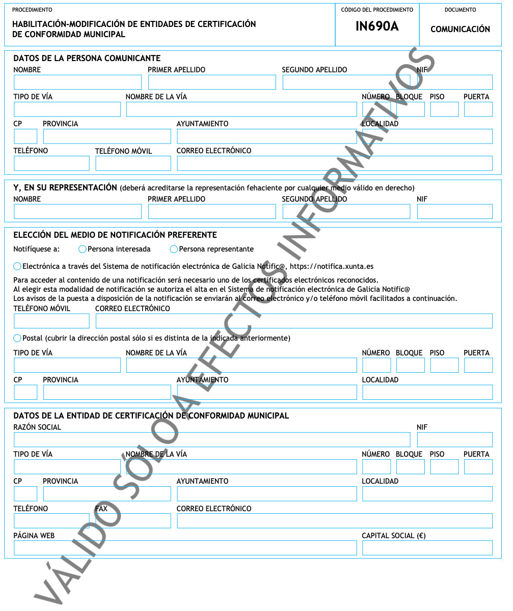 HABILITACIÓN-MODIFICACIÓN DE ENTIDADES DE CERTIFICACIÓN DE CONFORMIDAD MUNICIPAL (I)