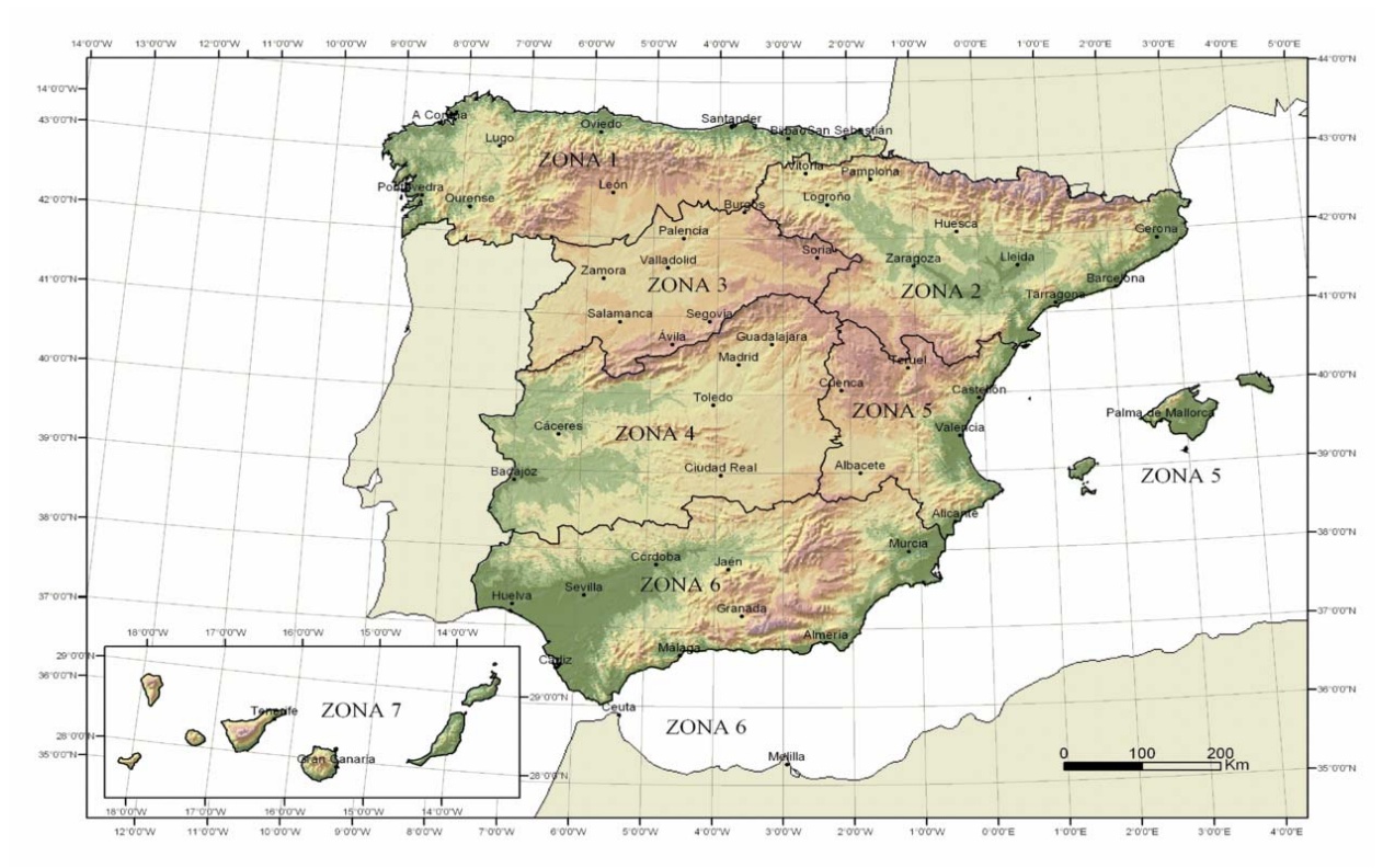 Figura E.2 Zonas climáticas de invierno