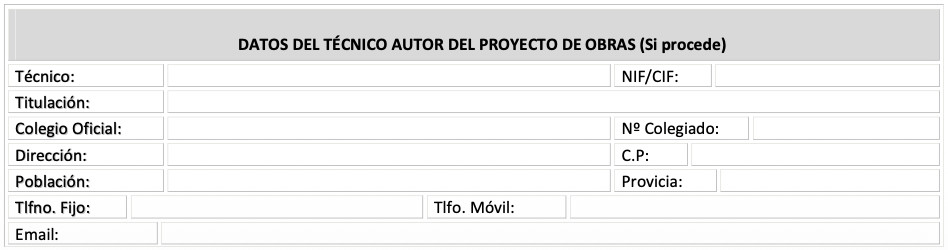 Datos del técnico autor que han intervenido en la subsanación de las deficiencias del IEE