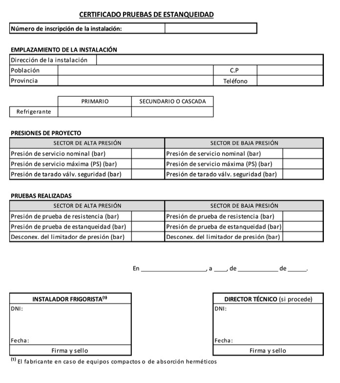 CERTIFICADO PRUEBAS DE ESTANQUEIDAD