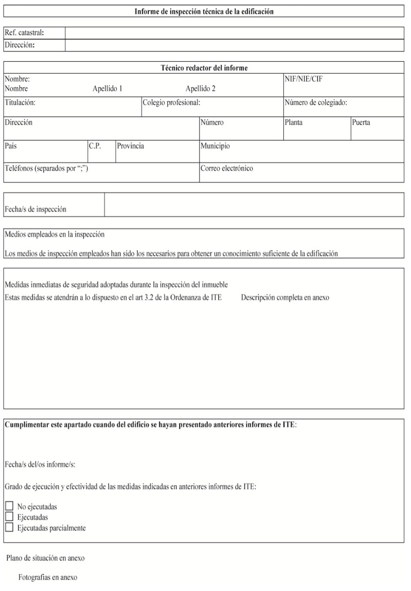 Informe de inspección técnica