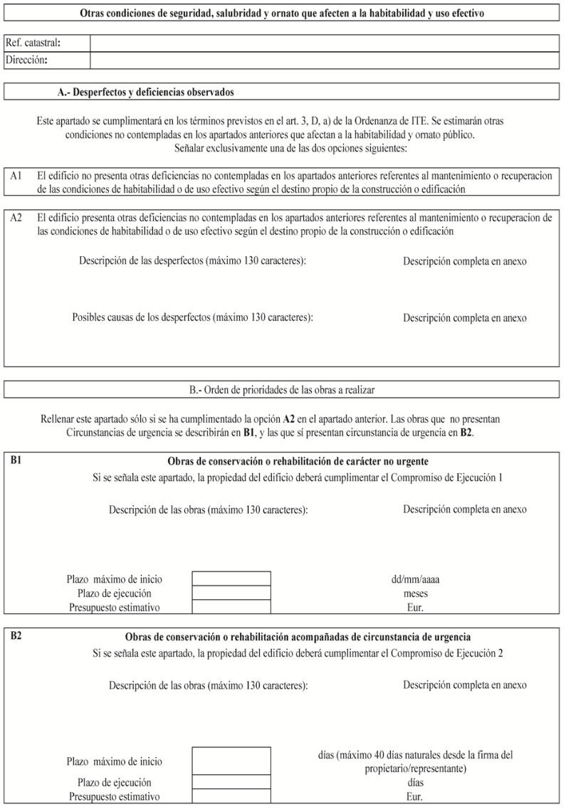 Ficha de otras condiciones de seguridad