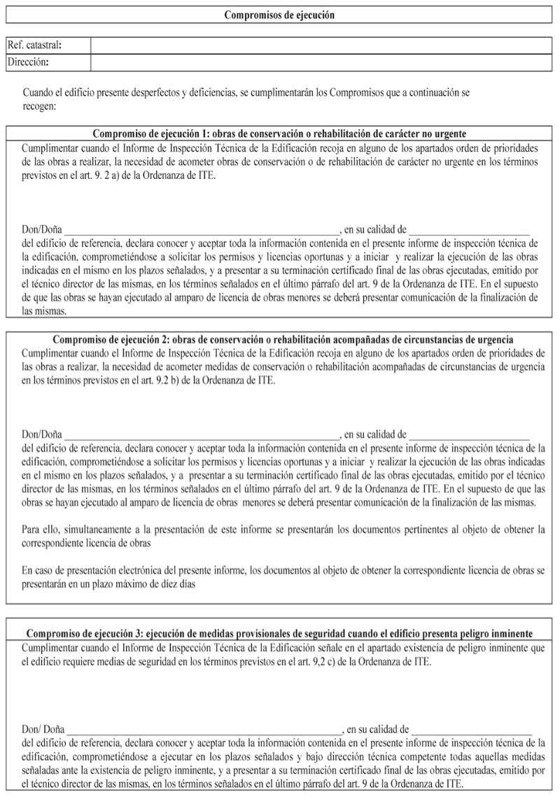 Ficha de Compromisos de ejecución