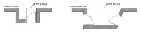 Alineaciones y centro
