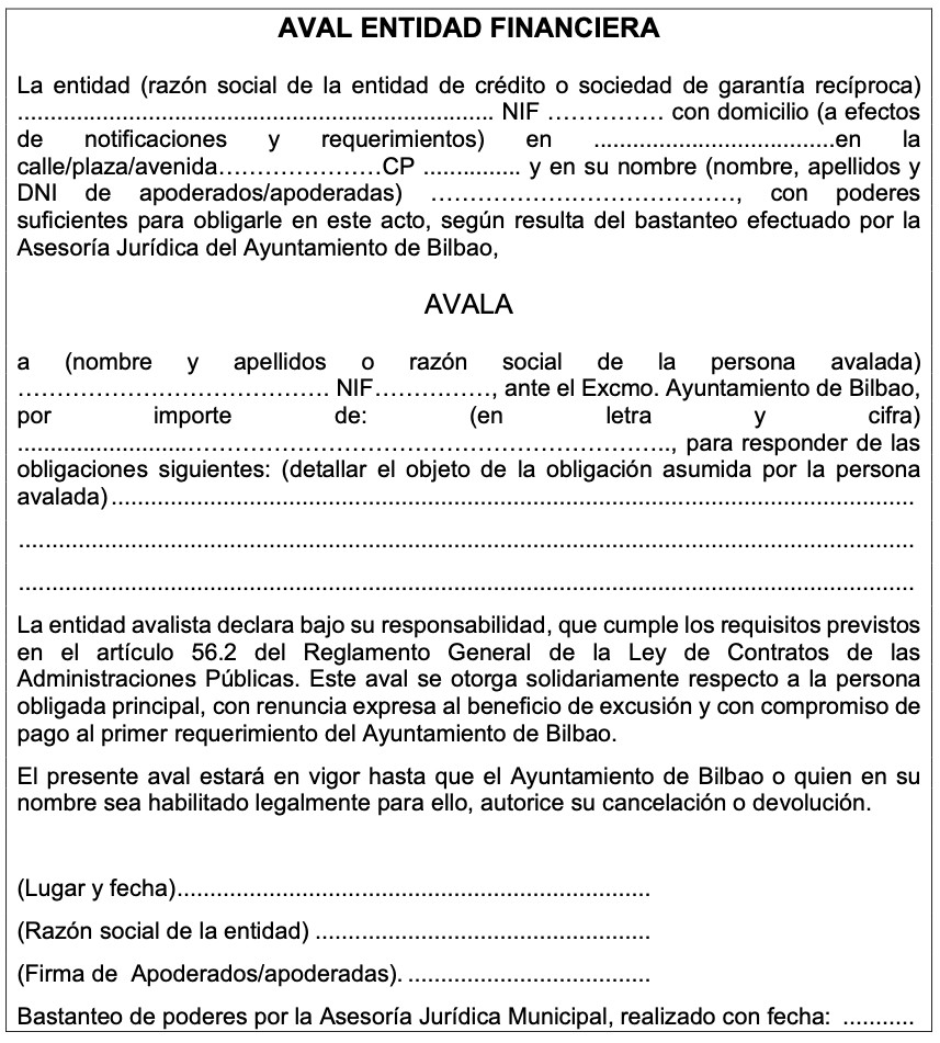 Ficha Aval Entidad Financiera