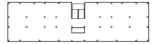 Planta rectangular muy alargada
