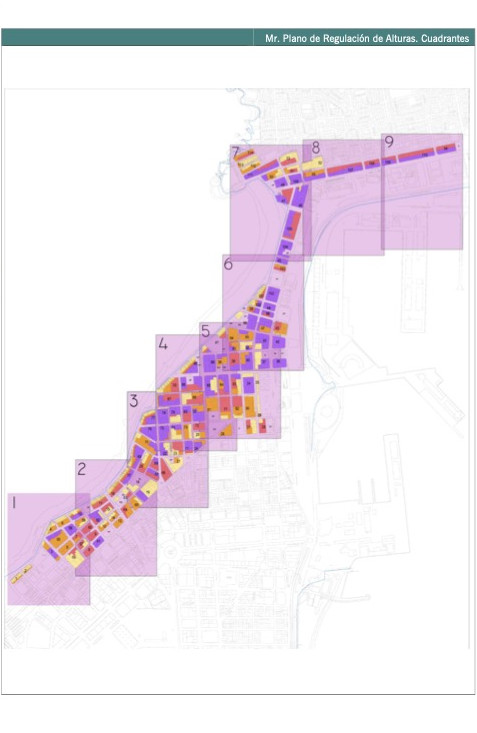 Mr. Plano de Regulación de Alturas. Cuadrantes