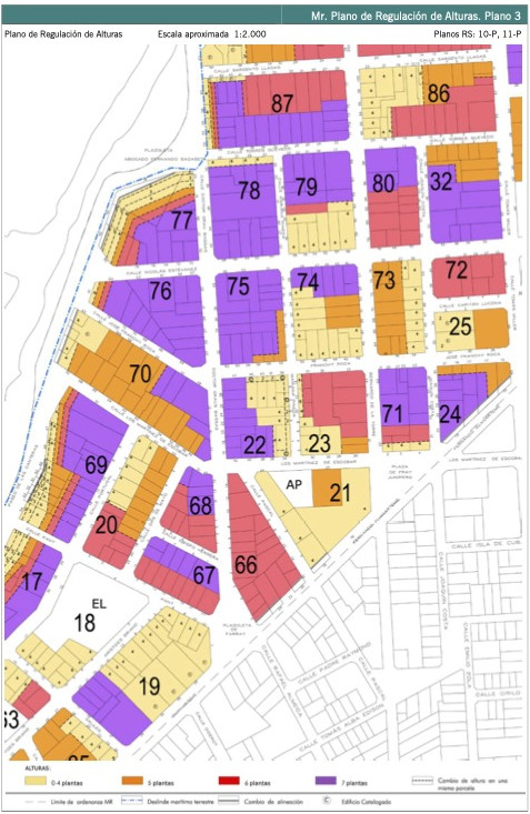 Mr. Plano de Regulación de Alturas. Plano 3
