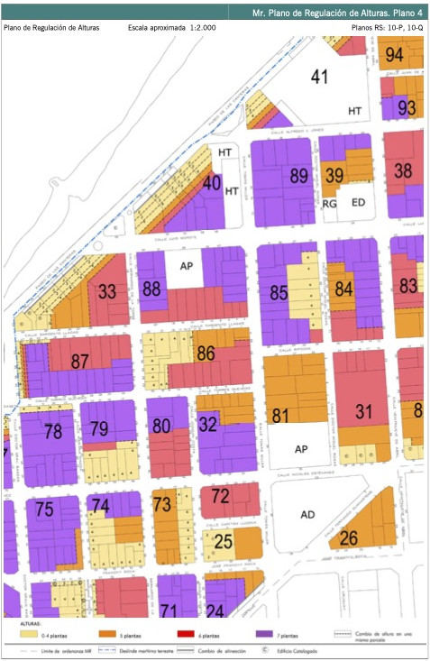 Mr. Plano de Regulación de Alturas. Plano 4