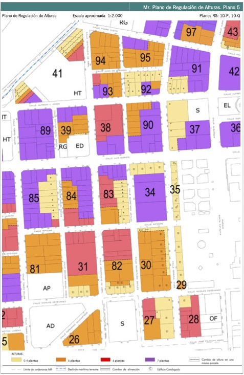 Mr. Plano de Regulación de Alturas. Plano 5