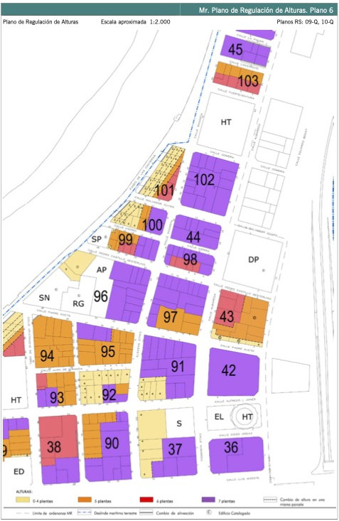 Mr. Plano de Regulación de Alturas. Plano 6
