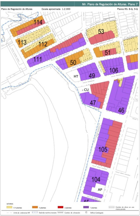 Mr. Plano de Regulación de Alturas. Plano 7