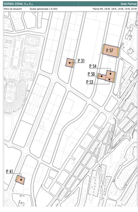 Siete Palmas. Plano de situación