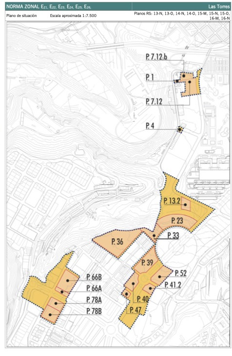Las Torres. Plano de situación