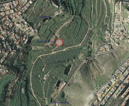 Vista aérea de localización de Barranco del Guiniguada-Risco Blanco
