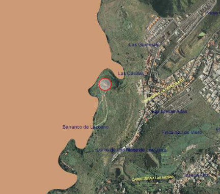 Vista aérea de localización de Las Guirreras