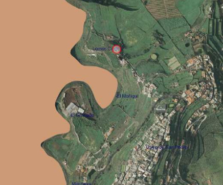 Vista aérea de localización de Lomito Ciego