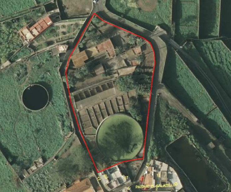 Vista aérea de la parcela de Tenoya